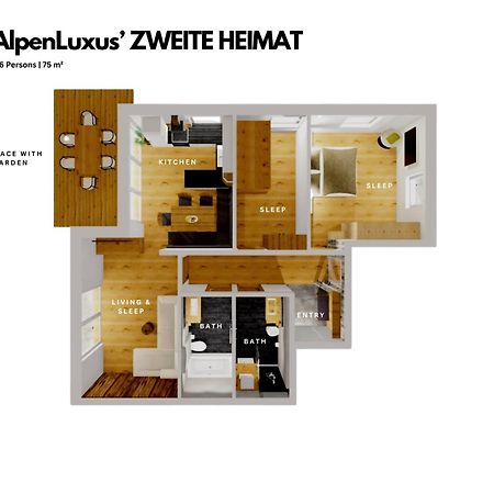 Zweite Heimat - Garden & Underground Parking Space By Alpenluxus Appartements Fuegen Luaran gambar
